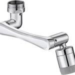 Rubinetto girevole con 2 funzioni di spruzzo, prolunga multifunzionale per cucina, adatto per filettatura esterna 20mm, 22mm,24mm, girevole a 1440°