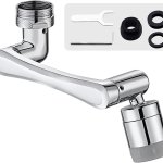 Rubinetto girevole con 2 funzioni di spruzzo, prolunga multifunzionale per cucina, adatto per filettatura esterna 20mm, 22mm,24mm, girevole a 1440°