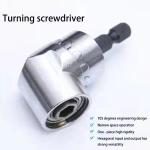 Tournevis à angle droit, adaptateur pour tournevis coudé, 105°, acier, 1/4 pouce