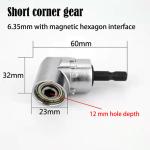 Tournevis à angle droit, adaptateur pour tournevis coudé, 105°, acier, 1/4 pouce
