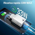 Chargeur USB 4 ports, Charge rapide, Chargeur rapide 3.0 33W 6A, universel, blanc