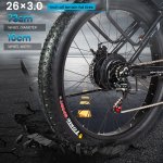 Elektrofahrrad für Erwachsene, 26 Zoll, City-Elektrofahrrad, mit Frontdämpfer, mit 500W Bafang Motor, abnehmbarer Samsung 48V 17.5AH Batterie, GUNAI GN26.