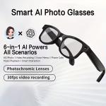 Lunettes Intelligentes PEJE - Smart Glasses verres photochromiques, HD 1080P - Assistant IA & Traduction