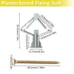 Kit Tasselli con viti per Cartongesso e Pareti Cave - Nylon Alta Resistenza con Viti - 25 Pezzi 10 - diamentro foro 10 mm