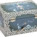 Boîte à bijoux avec fée tournoyante bleue et étoile blanche, mélodie du lac des cygnes, JewelKeeper