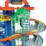 Ultimate Garage Assalto del T-Rex Robot, con 2 Macchinine incluse, Hot Wheels