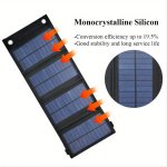 Chargeur de batterie, panneau solaire, pliable, portable, USB, imperméables, pour recharger les batteries téléphones, téléphones portables et tablettes, pour la plage, le camping en plein air