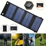 Chargeur de batterie, panneau solaire, pliable, portable, USB, imperméables, pour recharger les batteries téléphones, téléphones portables et tablettes, pour la plage, le camping en plein air