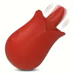 Rose Toy Stimolatore a Lingua con 10 Modalità - Vibratore a Leccata Elettrica per Clitoride - Giocattolo Sessuale Ricaricabile per Donne e Coppie