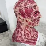 Freddy Krueger Masque Horreur Full-Face Rouge – Latex avec Cicatrices & Tatouages Réalistes