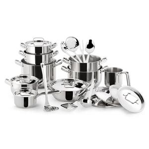Lagostina Dietetica, Set Batteria Pentole, 24 pz, Acciaio Inox 18/10
