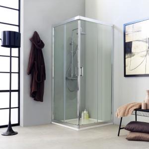 Box doccia trasparente quadrato 90x90 design altezza 195 cm