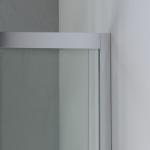 Paroi de douche, transparente, carrée 90x90, design, hauteur 195 cm