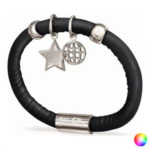 Armband für Damen, Folli Follie, Schwarz, 16 cm, aus Leder