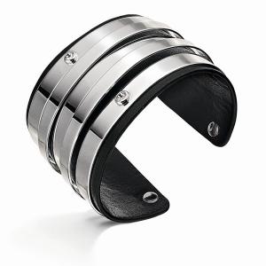 Damen Armband, Folli Follie, Silber, Leder-ähnliche Innenverkleidung