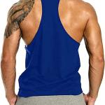 Fitness Tank Top, Fitnessstudio, Bodybuilding, ärmellose Baumwollweste, Sport Tank Top, Cabeen Beast, blau
