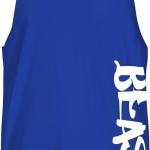 Fitness Tank Top, Fitnessstudio, Bodybuilding, ärmellose Baumwollweste, Sport Tank Top, Cabeen Beast, blau