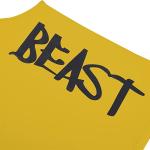 Canotta fitness, palestra, bodybuilding, canottiera smanicato in cotone, sport tank top, Cabeen Beast, giallo