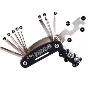 VeloChampion Multitool für Fahrrad-Wartungswerkzeuge mit 15 Funktionen