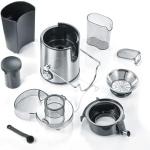 Centrifugeuse professionnelle 400W sans BPA, centrifugeuse pour fruits et légumes, acier inoxydable couleur argent/noir, capacité de jus 0,5 L, SEVERIN ES 3566