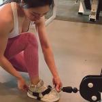 Bracelet pour la cheville, pour l'exercice de fitness, spécifique pour Fesses et Leg Curl, couleur noire