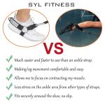 Bracelet pour la cheville, pour l'exercice de fitness, spécifique pour Fesses et Leg Curl, couleur noire