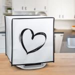 Couverture, couvercle, étui, noir blanc pour Thermomix Bimby TM5 TM6 kwmobile