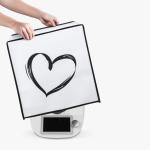 Couverture, couvercle, étui, noir blanc pour Thermomix Bimby TM5 TM6 kwmobile