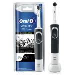 Oral-b vitality 100 spazzolino elettrico pure clean 1 spazzolino nero 1 testina con setole al carbone
