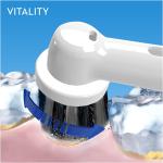 Oral-b vitality 100 spazzolino elettrico pure clean 1 spazzolino nero 1 testina con setole al carbone