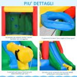Aire de jeux gonflable pour enfants de 3 à 8 ans avec toboggan et piscine