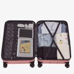 Set di 3 valigie da viaggio Oro rosa, AREBOS