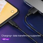 USB-C-Kabel, Schwarze Farbe, Full Speed Pro, WK WDC-092 3 m 2.4 A