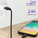 USB-C-Kabel, Schwarze Farbe, Full Speed Pro, WK WDC-092 3 m 2.4 A