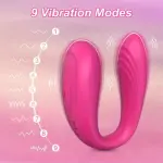 Vibratore per donna senza fili, giocattoli per adulti, per coppie, ricarica USB, con doppia stimolazione