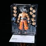 Dragon Ball Z, Son Goku, capelli grigio, figure anime, snodabile, 16 cm, modello manga da collezione, con volti, mani e armi