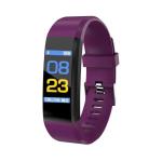 Smartwatch pour sport, gymnastique, fitness et autres 115 activités, Bluetooth, imperméable, cardiofréquencemètre, compteur de pas, compteur de calories, violet