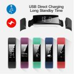 Smartwatch pour sport, gymnastique, fitness et autres 115 activités, Bluetooth, imperméable, cardiofréquencemètre, compteur de pas, compteur de calories, violet
