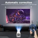 4K Projektor, Android 11, HY300, h713, 200ANSI, BT5.0, 1280 x 720P, WLAN, 180-Grad-Neigungsfunktion, 130 Zoll, Heimkino, tragbarer Projektor