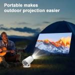 4K Projektor, Android 11, HY300, h713, 200ANSI, BT5.0, 1280 x 720P, WLAN, 180-Grad-Neigungsfunktion, 130 Zoll, Heimkino, tragbarer Projektor