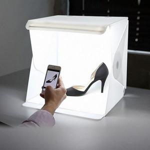 Tragbares Mini-Fotostudio mit LED-Leuchten, Größe 23 x 23 x 24 cm