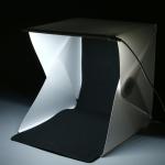 Tragbares Mini-Fotostudio mit LED-Leuchten, Größe 23 x 23 x 24 cm
