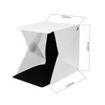 Tragbares Mini-Fotostudio mit LED-Leuchten, Größe 23 x 23 x 24 cm
