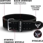 Ceinture de gym pour homme et femme, en cuir professionnel, idéale pour l'haltérophilie, la musculation, le crossfit, le powerlifting et le squat BEAST RAGE