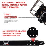 Ceinture de gym pour homme et femme, en cuir professionnel, idéale pour l'haltérophilie, la musculation, le crossfit, le powerlifting et le squat BEAST RAGE