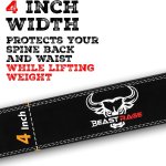 Ceinture de gym pour homme et femme, en cuir professionnel, idéale pour l'haltérophilie, la musculation, le crossfit, le powerlifting et le squat BEAST RAGE