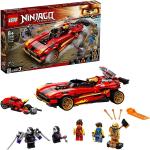 LEGO NINJAGO Ninja X-1 Super voiture de course, petite voiture et moto Ninja avec figurine Golden Cole, 71737