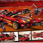 LEGO NINJAGO Ninja X-1 Super voiture de course, petite voiture et moto Ninja avec figurine Golden Cole, 71737