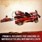 LEGO NINJAGO Ninja X-1 Super voiture de course, petite voiture et moto Ninja avec figurine Golden Cole, 71737