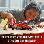 LEGO NINJAGO Ninja X-1 Super voiture de course, petite voiture et moto Ninja avec figurine Golden Cole, 71737